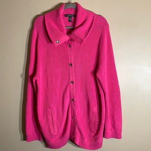 Lauren Ralph Lauren Pink Knit Cardigan/Sweater